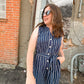 Navy Stripe Jumpsuit
