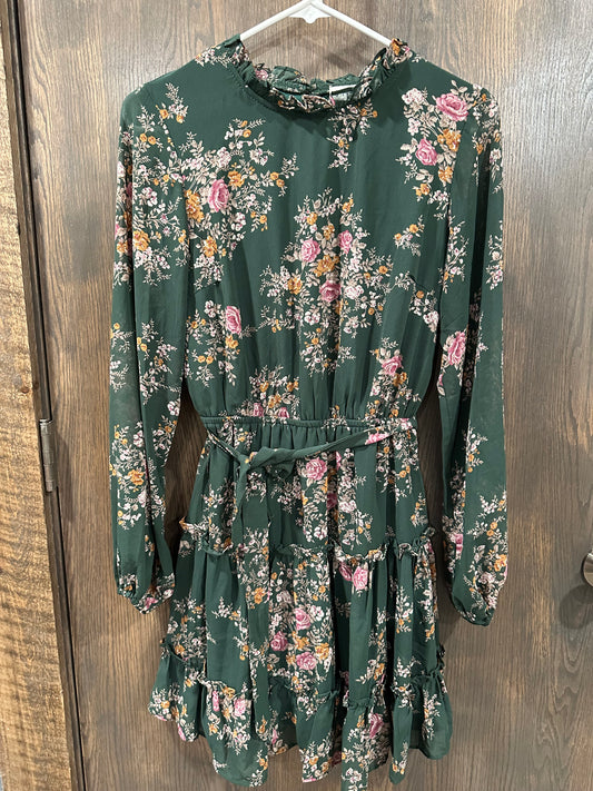 NWT Green Floral Dress - Small