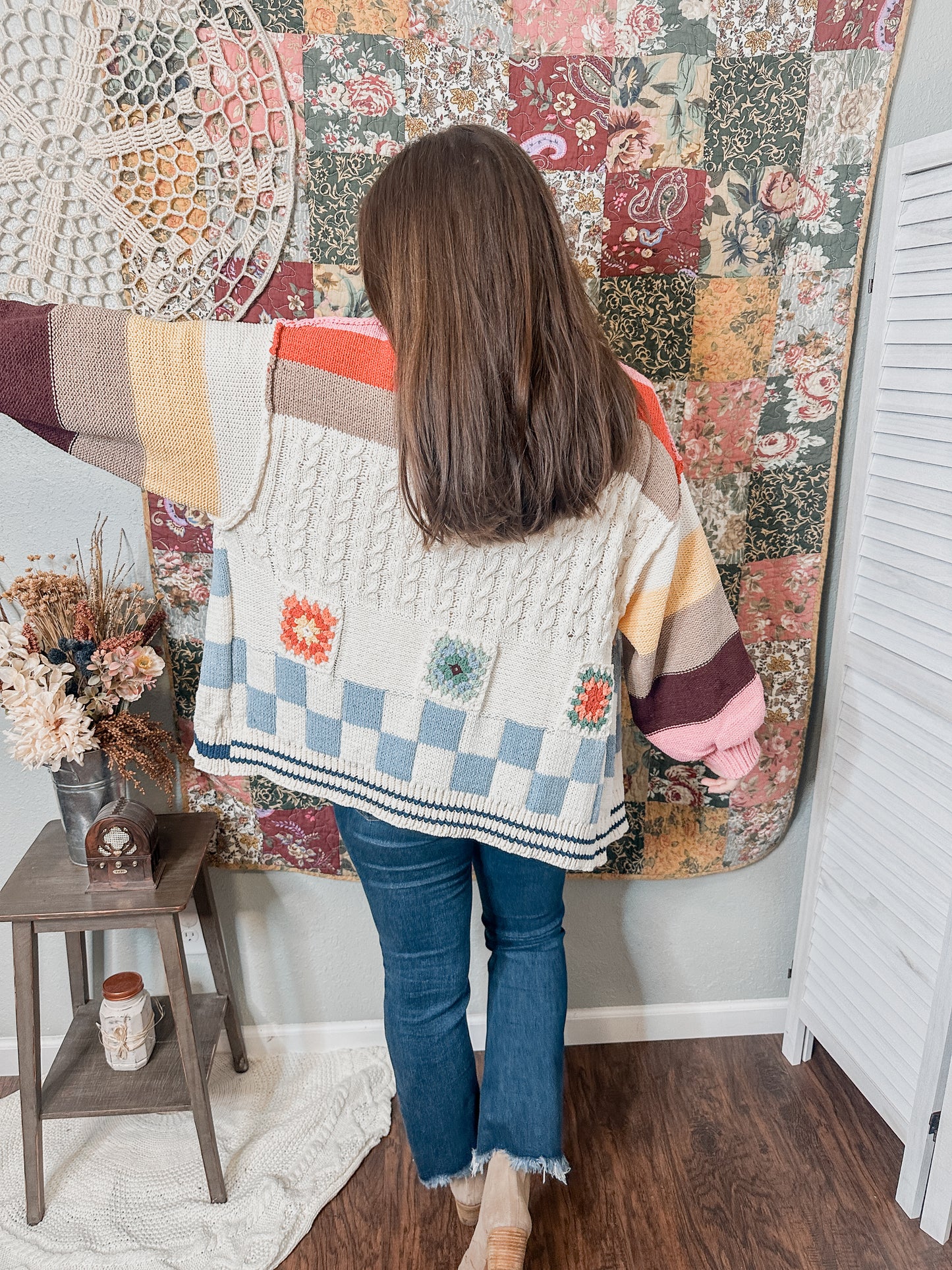 Crochet Patch Cardigan