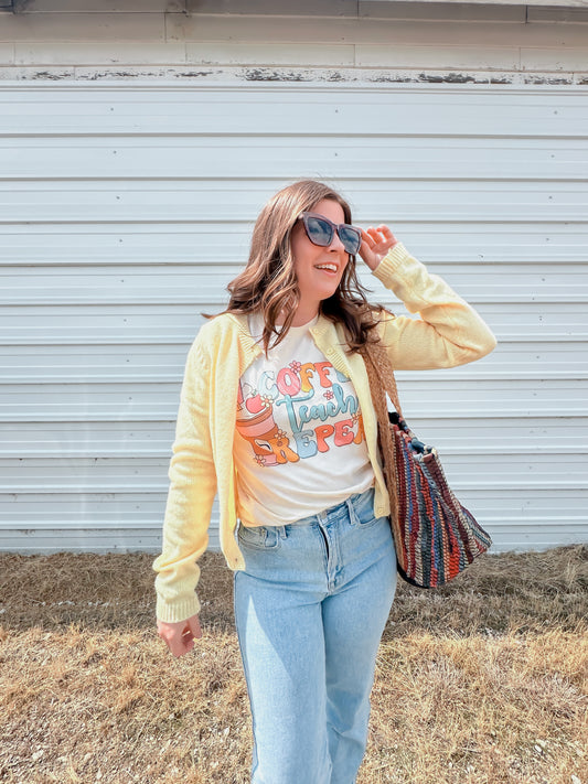 Coffee Teach Repeat Tee