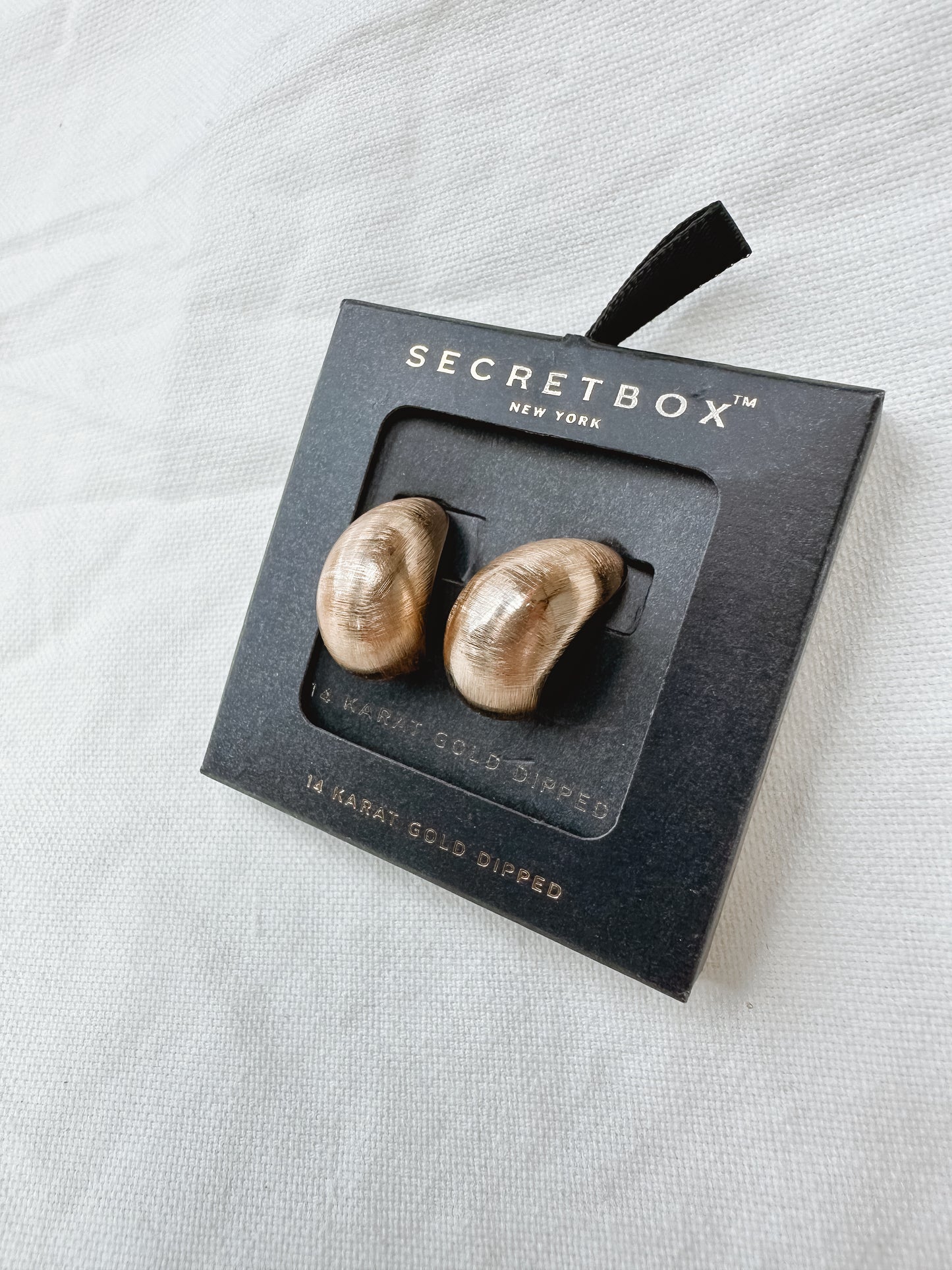 Brushed Gold Dome Earrings