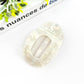 Flat Round Hair Clip - White
