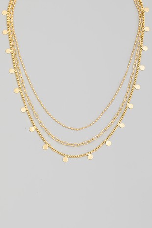 Dainty 3 Layered Chain Necklace
