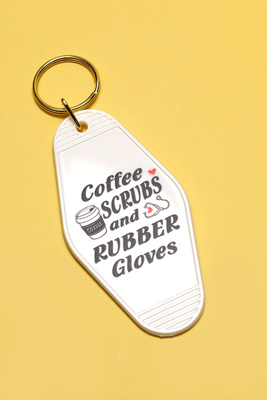 Coffee + Scrubs Keychain