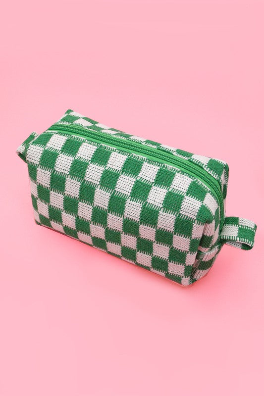 Gingham Makeup Bag