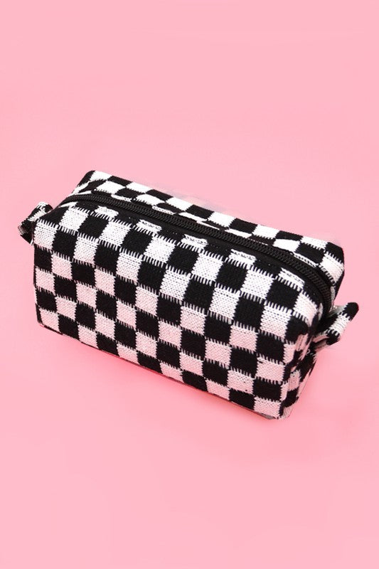 Gingham Makeup Bag