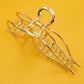 Metal Ribbon Bow Hair Claw Clip