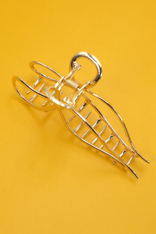 Metal Ribbon Bow Hair Claw Clip