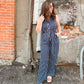 Navy Stripe Jumpsuit