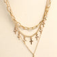 Layered Cross Necklace