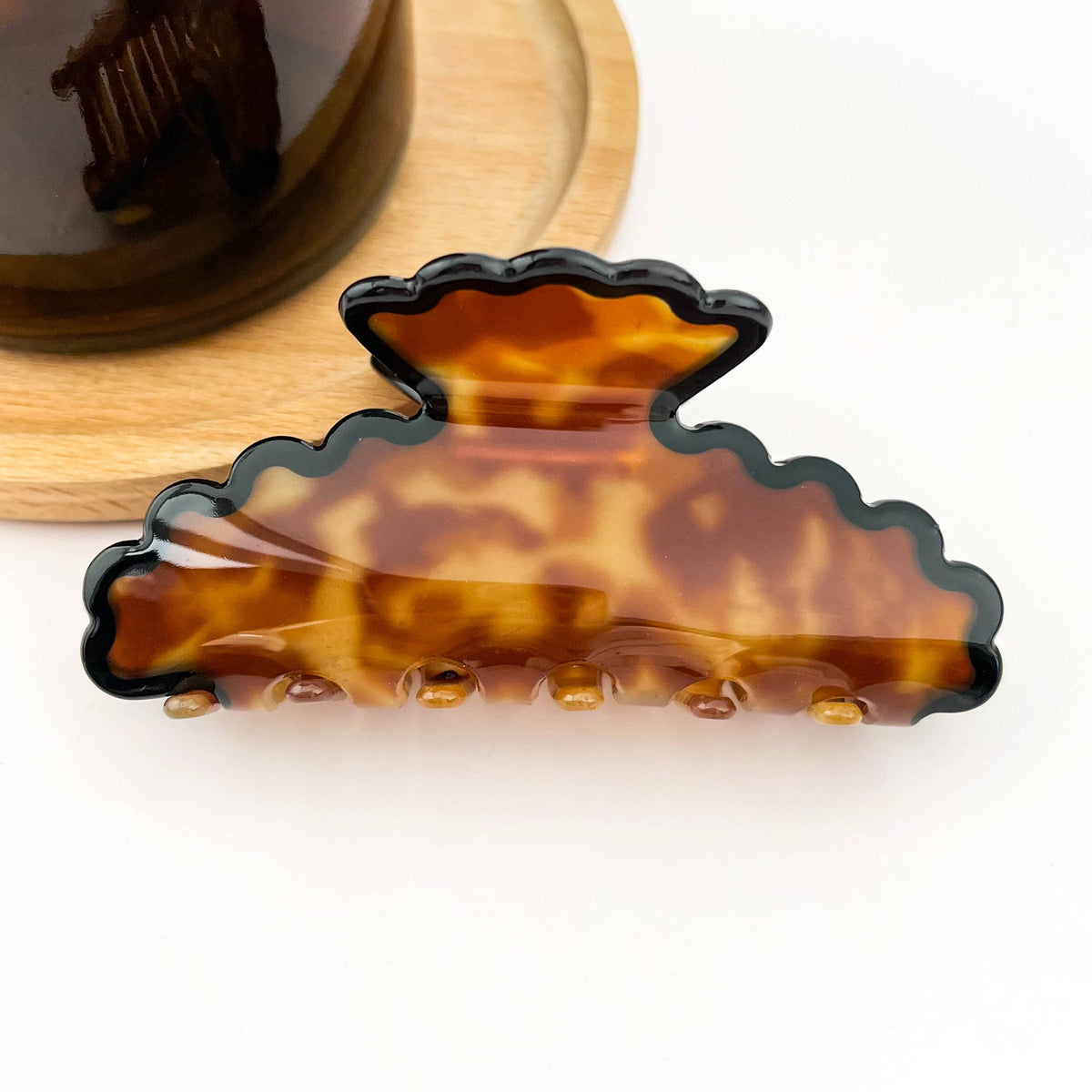 Wavy Edge Acetate Hair Claw Clip