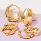 Gold Dipped Hoop Earrings Trio