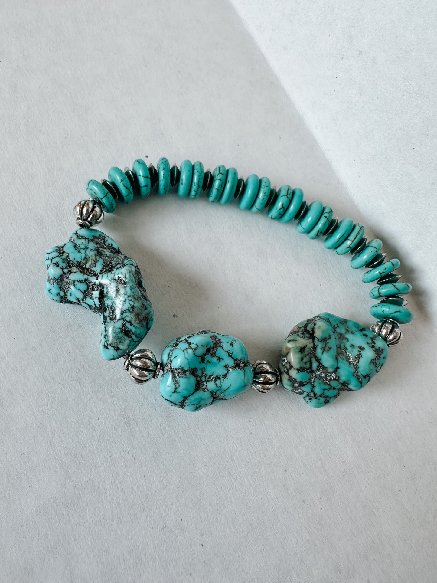 Beaded Turquoise Stretch Bracelets