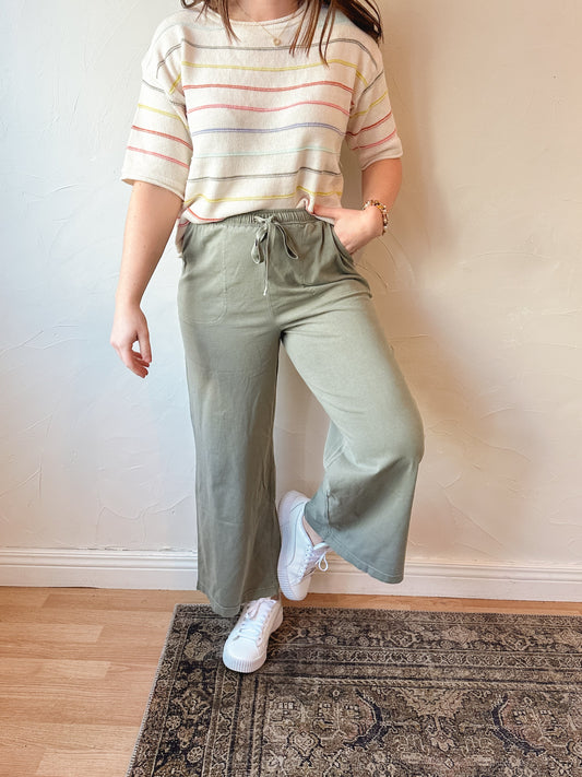 Essential Cotton Wide Leg Pants