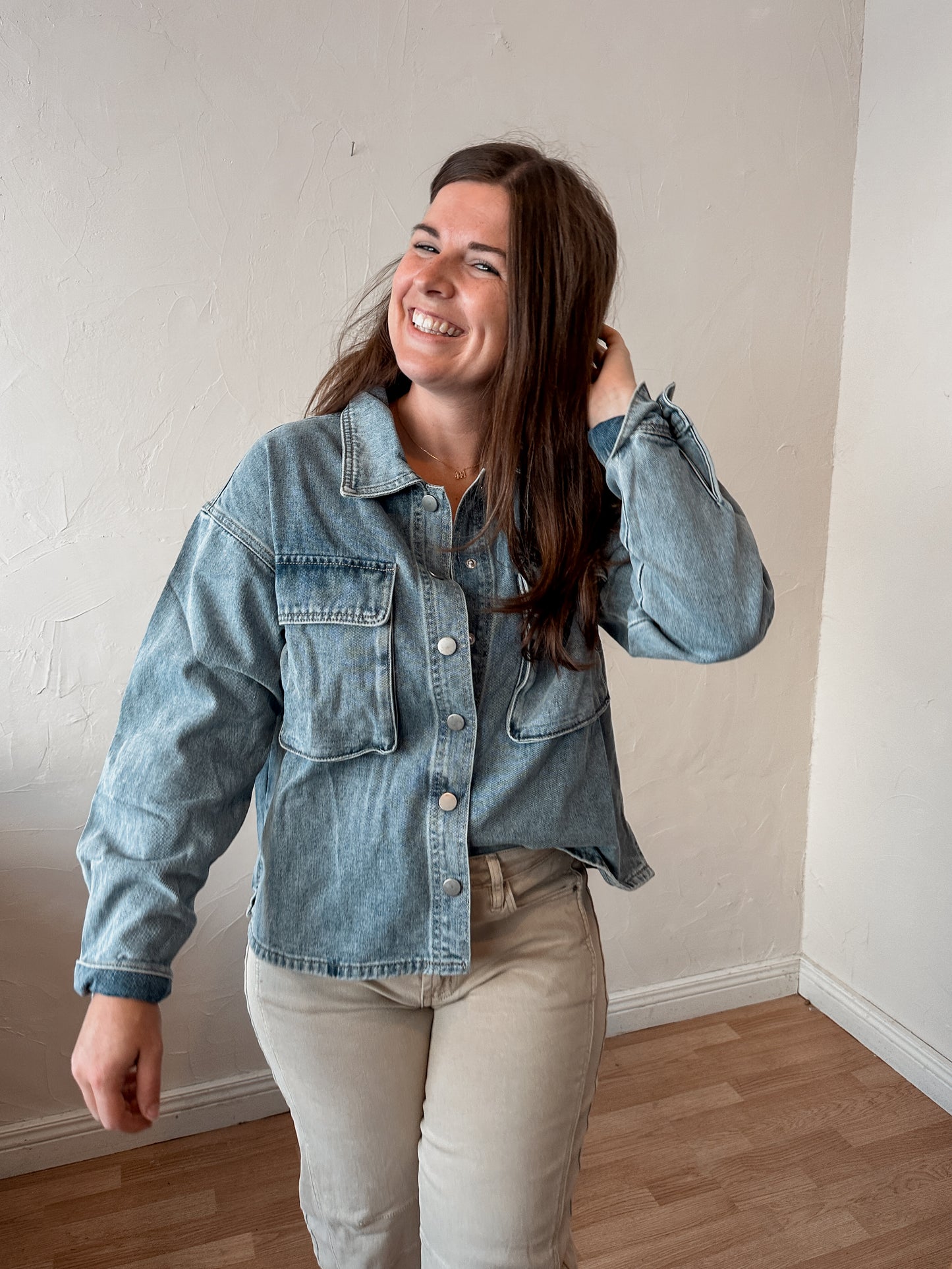 Vintage Washed Denim Shacket