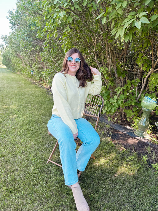 Butter Yellow Piper Cardigan