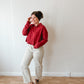 Cream Slight Barrel Jeans