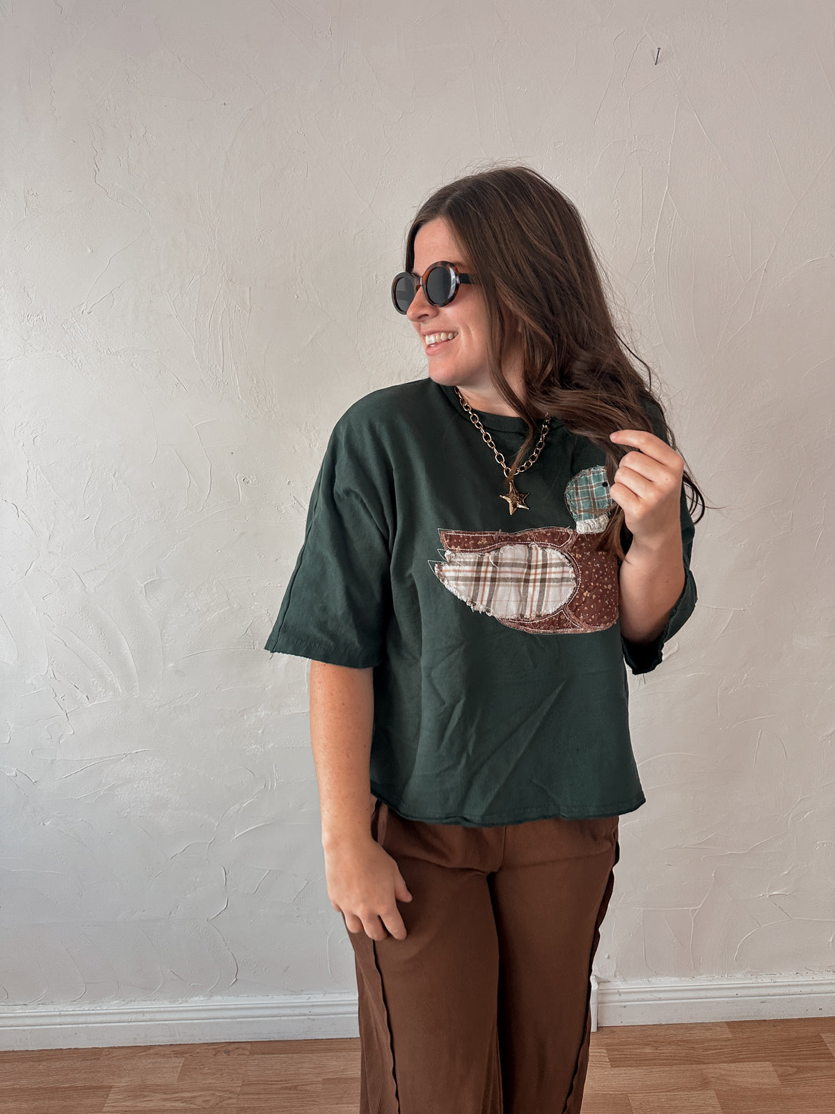 Mallard Duck Patchwork Dolman Tee