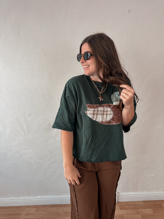 Mallard Duck Patchwork Dolman Tee