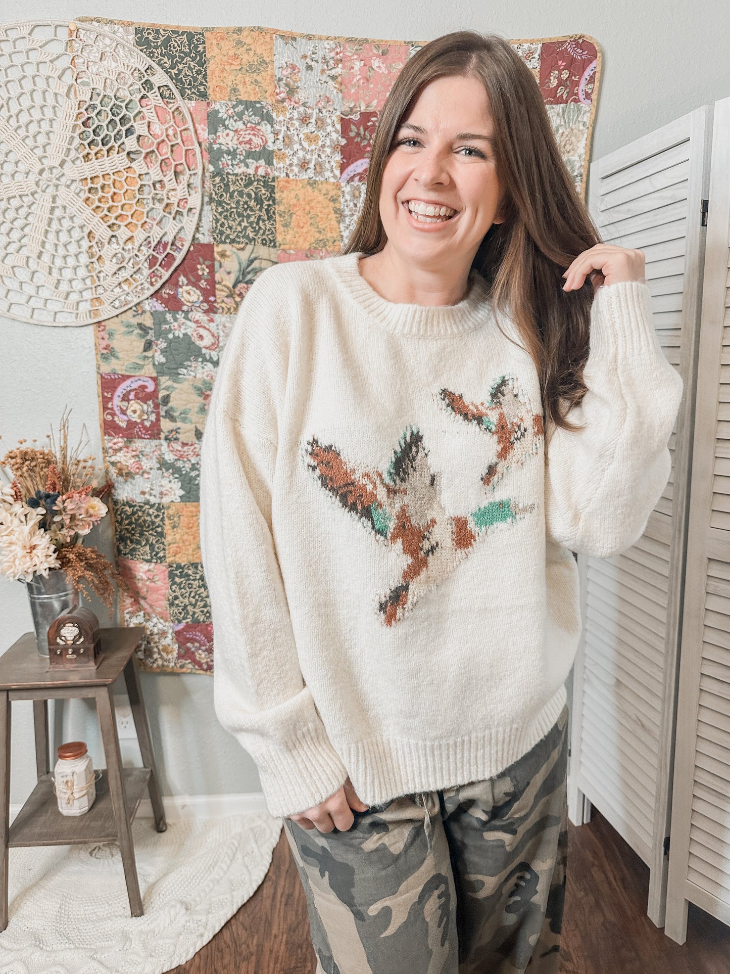 Cream Mallard Sweater