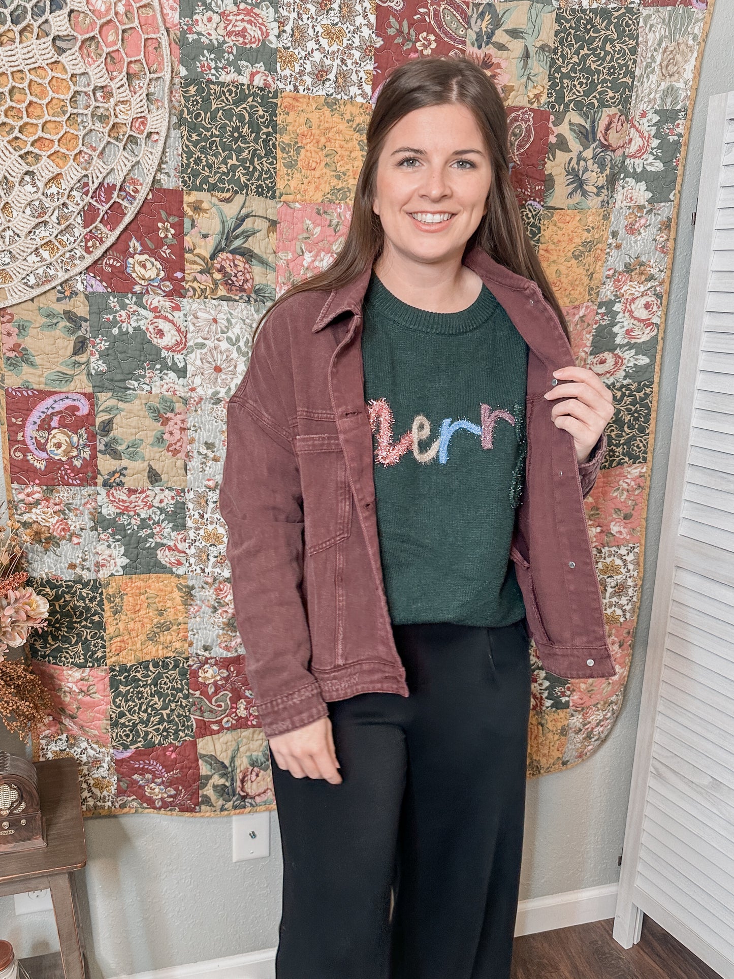 Vintage Cherry Denim Jacket