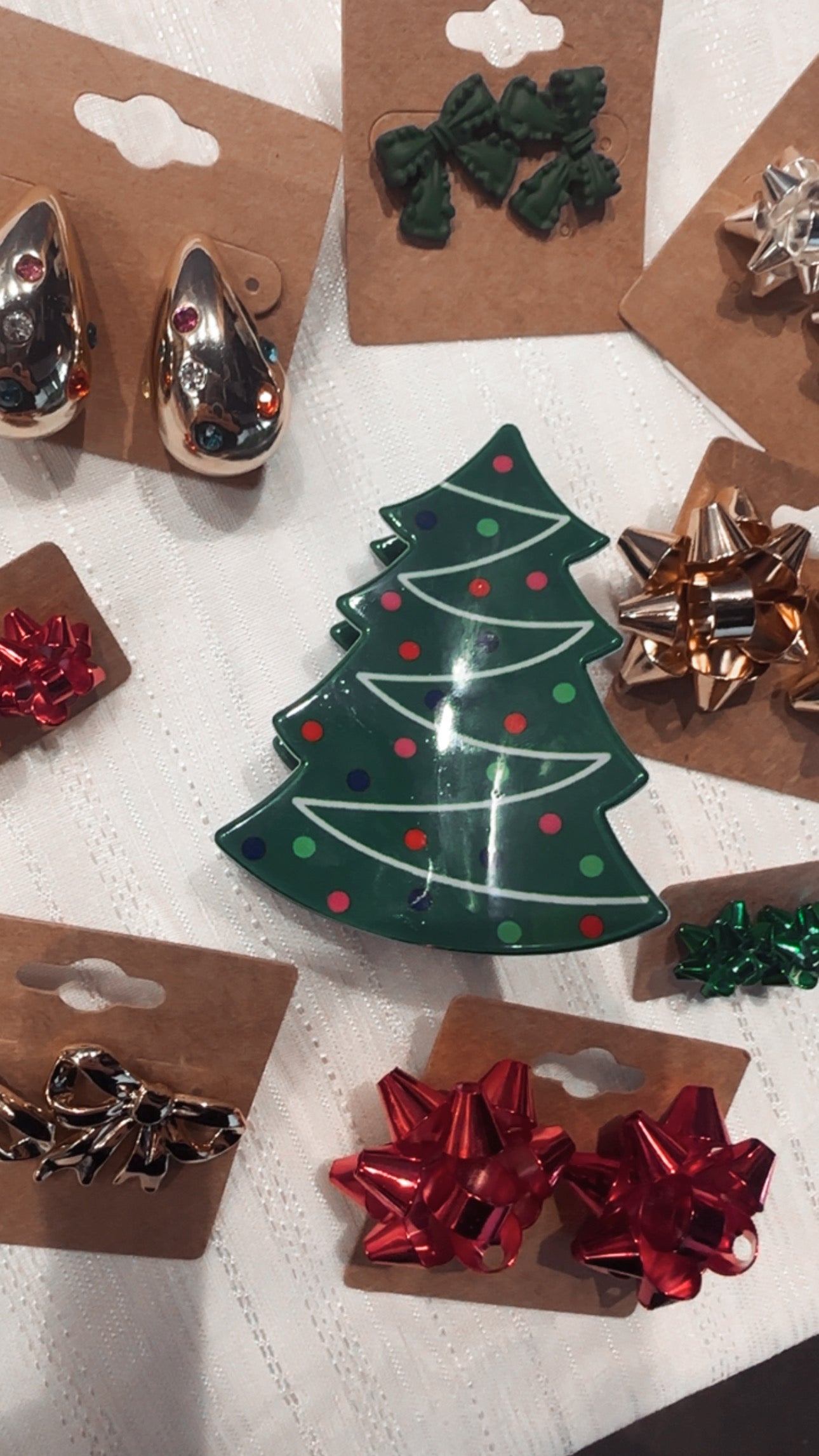 Festive Tree Claw Clip