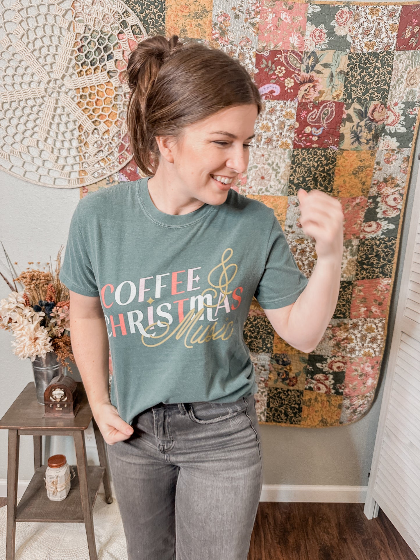 Coffee + Christmas Music Tee