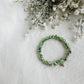 Gold Plated Green Cross Bracelet