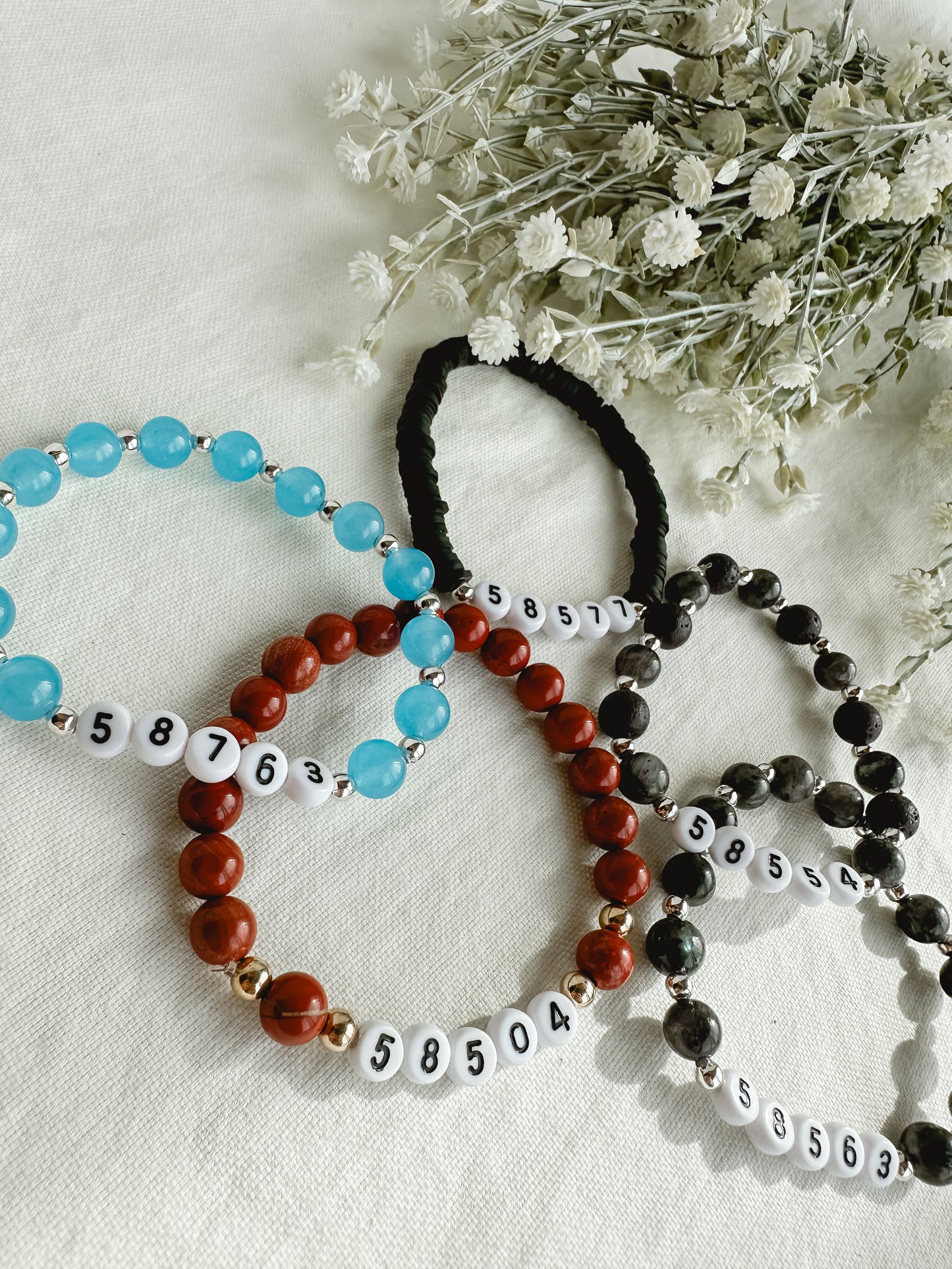 Handmade Zipcode Beaded Bracelet