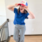 Flag Patch Hat W/ Pearl Chain