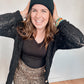 Black Open Knit Cardigan