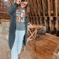 Vintage Black Duster Shacket