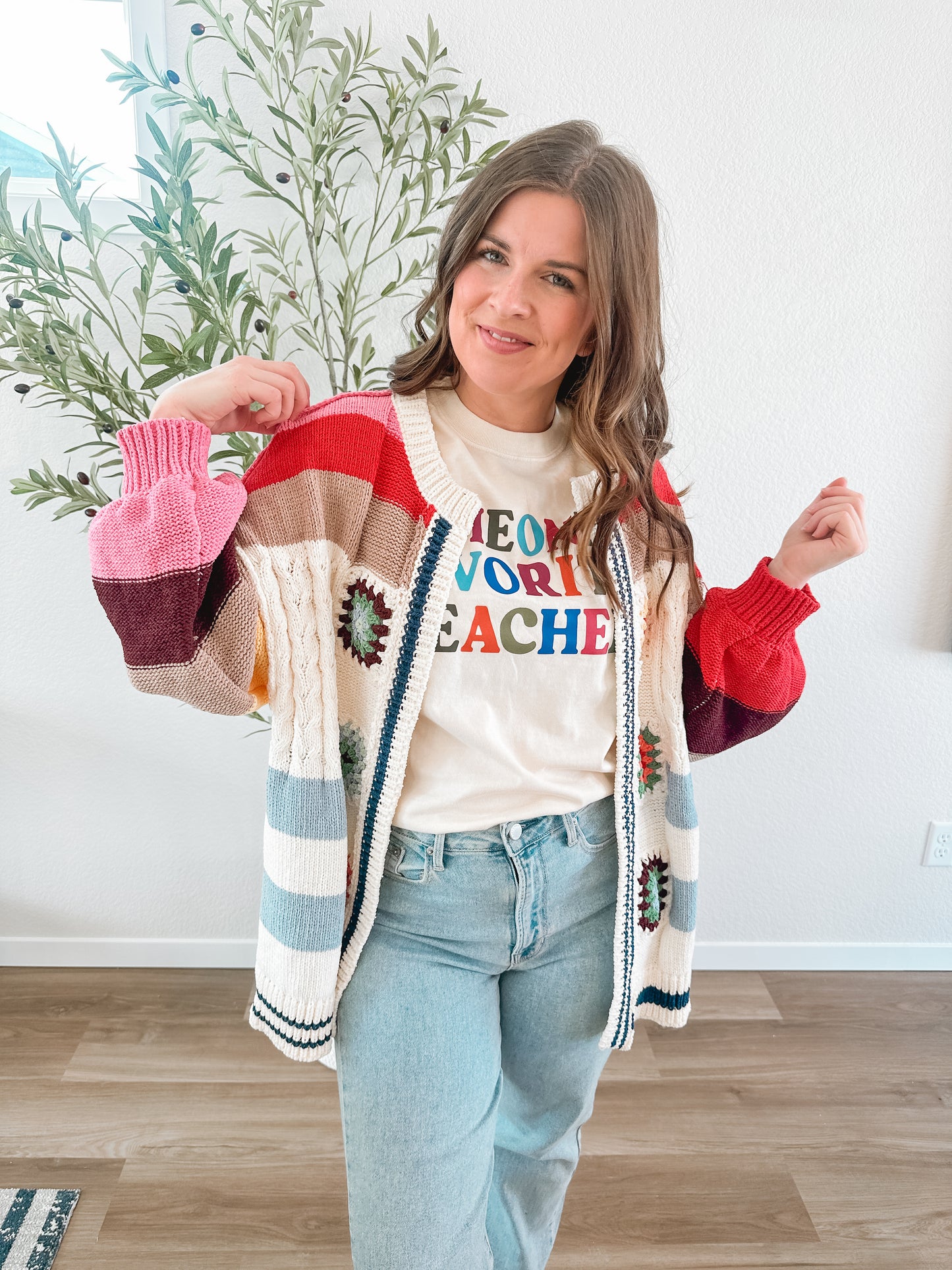 Crochet Patch Cardigan