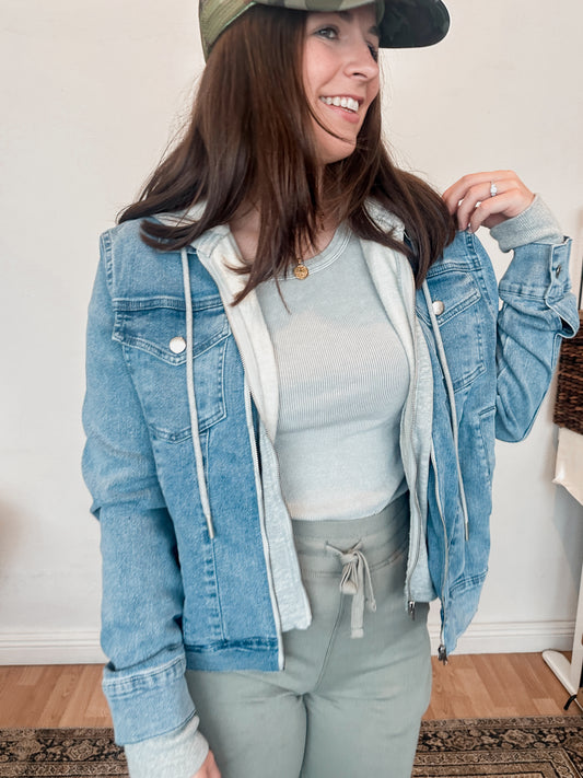 Hooded Denim Jacket