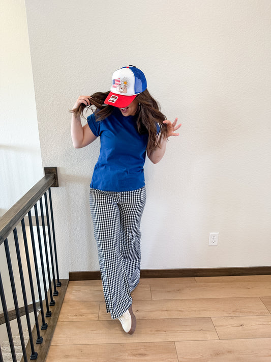 Black Gingham Pants