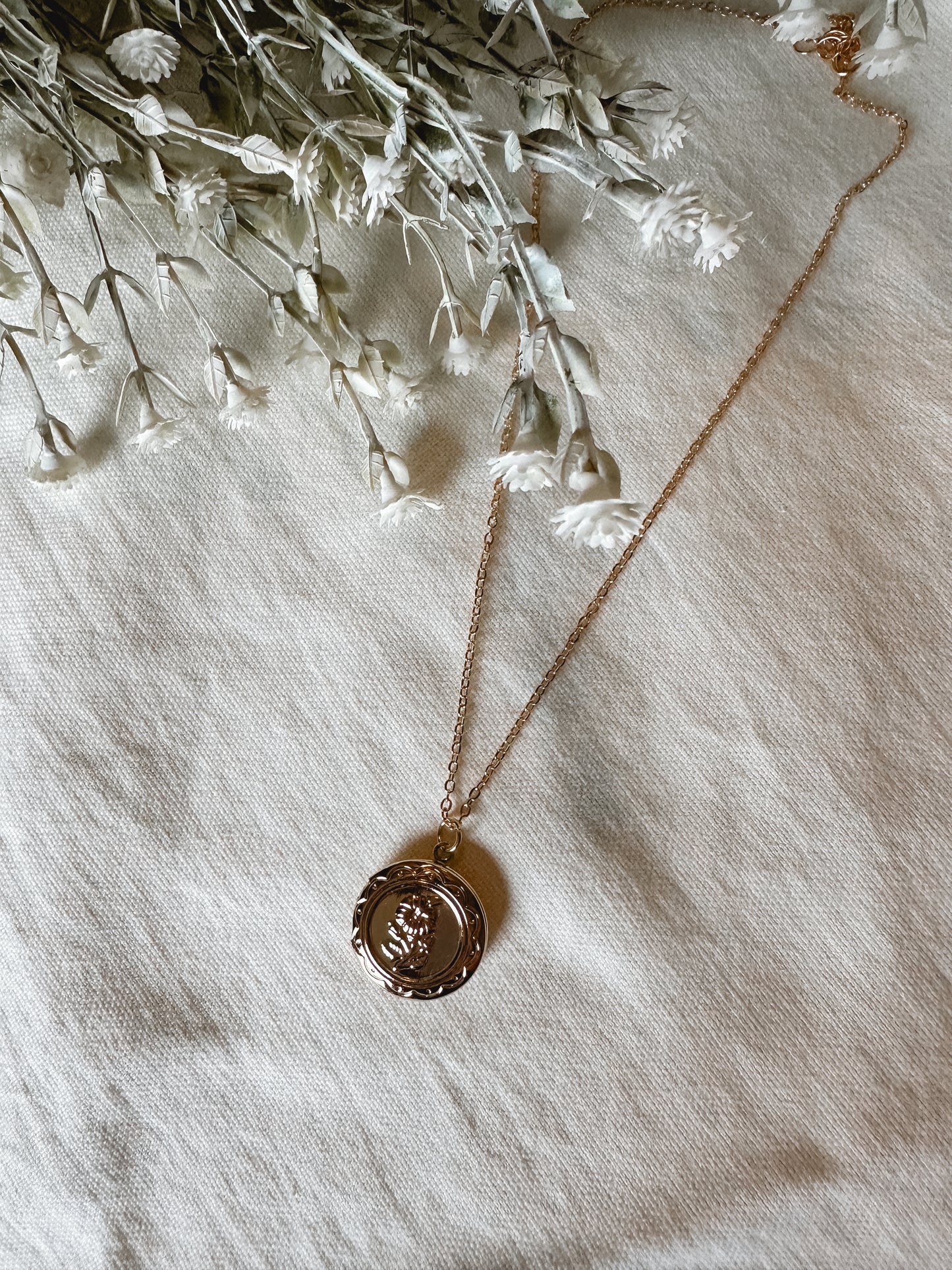 Flower Locket Necklace