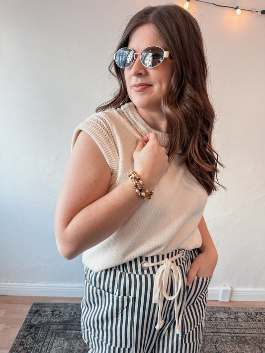 Metal Frame Oval Sunglasses