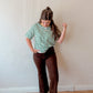 High Rise Dark Brown Jeans