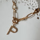 Chunky Chain Initial Necklace
