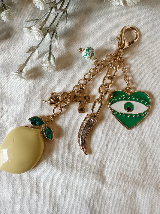 Lemon Drop Charm Keychain