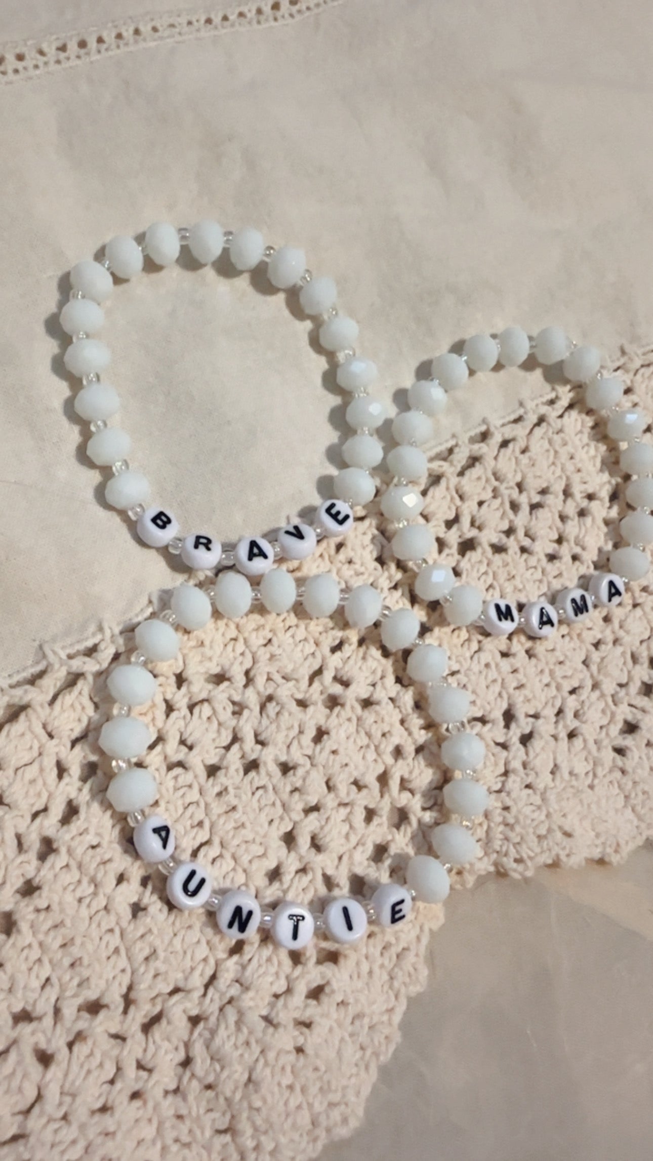 Shimmer White Bracelets