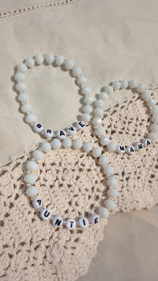 Shimmer White Bracelets