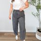 Navy Pinstripe Barrel Pants