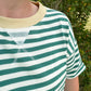 Green Colorblock Stripe Knit Tee