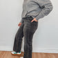 High Rise Wide Leg in Washed Grey