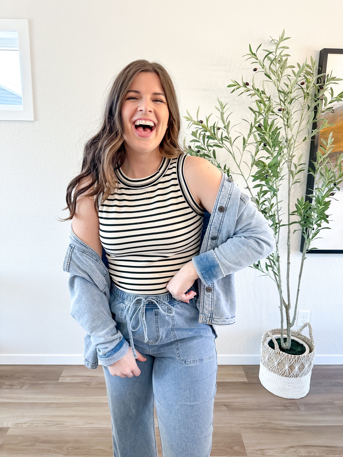 Black Stripe Tank