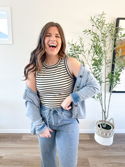 Black Stripe Tank