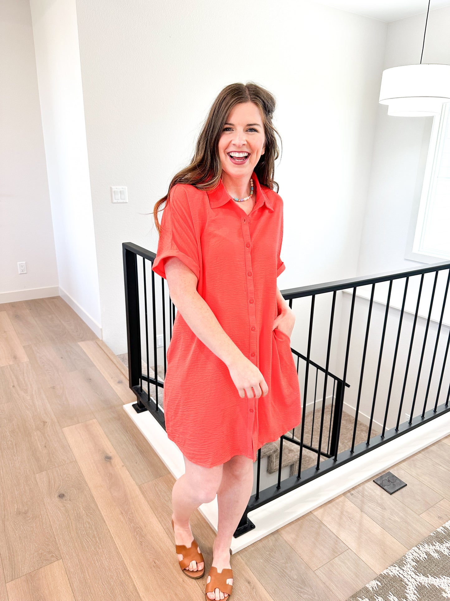 Coral Summer Dress