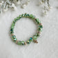 Gold Plated Green Cross Bracelet