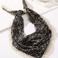 Lace Trim Bandana Scarf